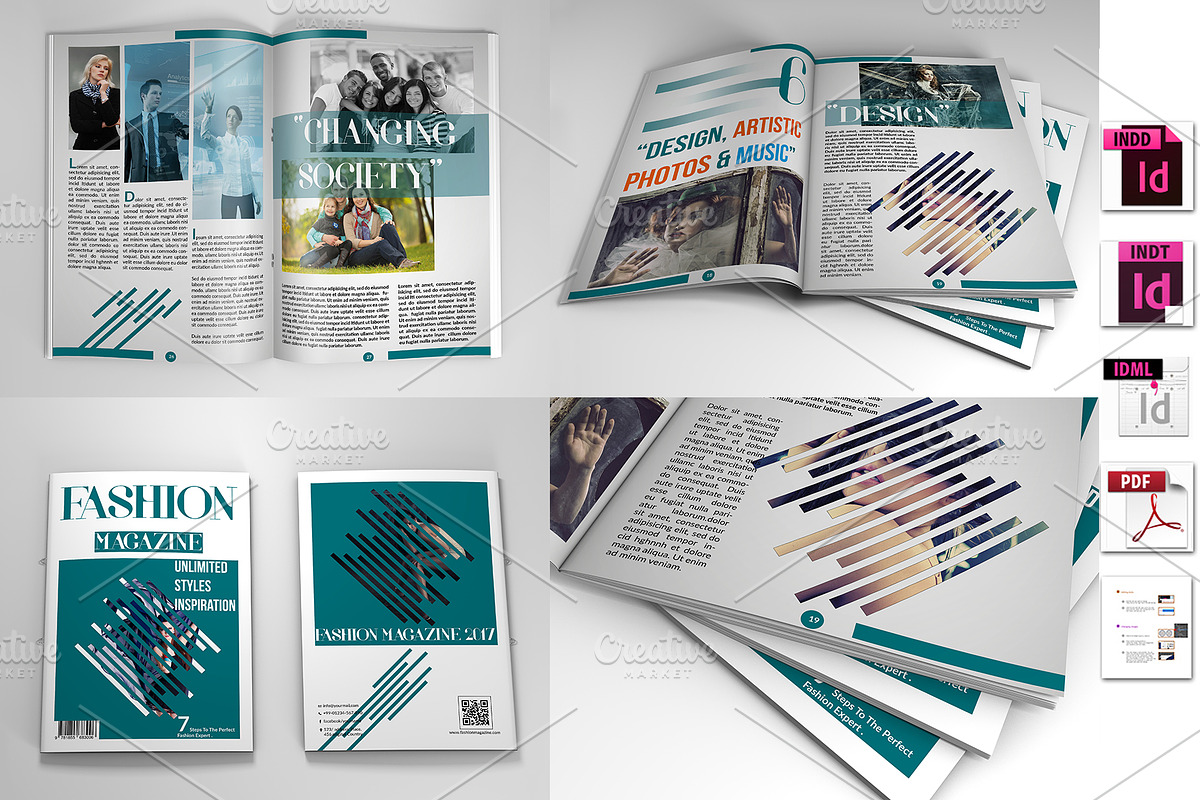 Fashion Magazine Template Fashion V2, a Magazine Template by MithunLekson (Photo 4 of 4)
