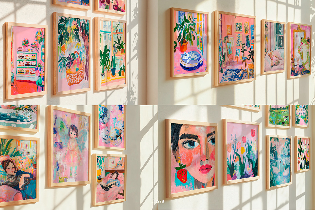 Wall gallery. — 19 Frame mockup, a Household Mockup by Trissa (Photo 6 of 7)