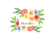 Watercolor colorful flowers clipart, an Illustration by OlDm_Shop (Thumbnail 6 of 6)