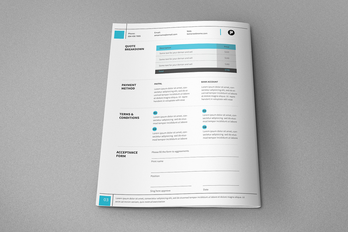Proposal Template 02, a Stationery Template by DesignGhar (Photo 2 of 10)