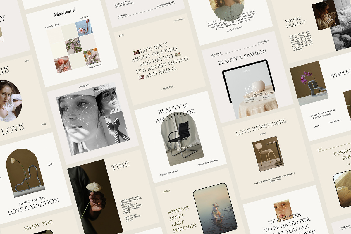 BUNDLE Instagram Templates Canva PS, a Social Media Template by Love Radiation Studio (Photo 3 of 13)
