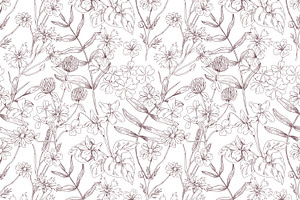 Wild Flowers Seamless Patterns