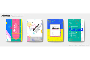 Memphis and hipster style brochure, a Magazine Template by TotallypicRF