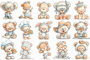 Funny Teddy Bear Clipart, an Illustration by Libby Wishes (Thumbnail 6 of 7)
