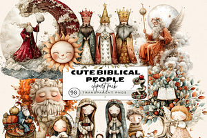 CUTE BIBLICAL PEOPLE CLIPART PACK, a Person Illustration by Daring Digies