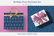 Birthday Party Illustration Set, an Object Illustration by Schatzi Graphik (Thumbnail 4 of 7)
