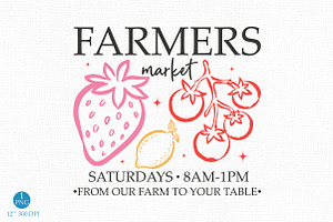 Farmers Market Hand-drawn PNG Design, an Object Illustration by Libby Wishes