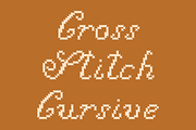 Cross Stitch Cursive Font, a Font by GG Design (Thumbnail 1 of 10)