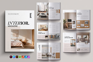 Interior Design Magazine Template, a Magazine Template by NorthPeak