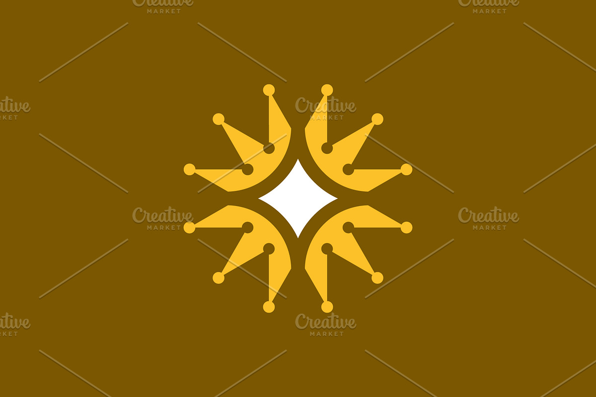 elegant crown star flower logo, a Branding & Logo Template by Rasagama Studio