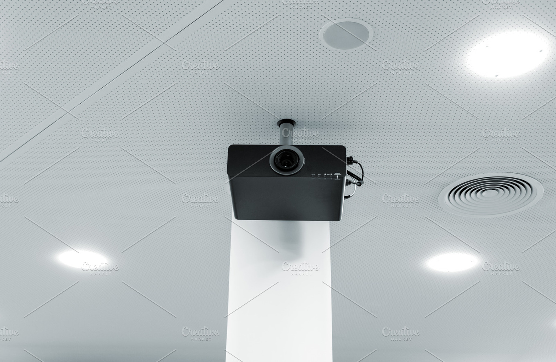 Multimedia projector on the ceiling, a Technology Photo by BOOCYS