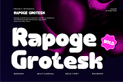 Rapoge Grotesk - Round Sans Font, a Sans Serif Font by QR Design Studio (Thumbnail 1 of 12)
