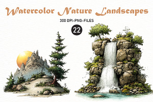 Nature Landscapes Clipart, a Seasonal Illustration by Designworld