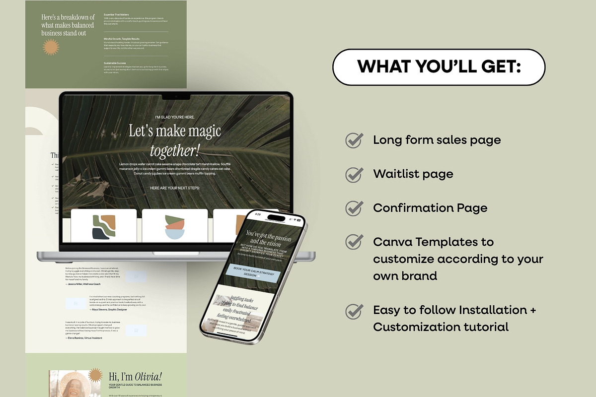 Aurora Kajabi Sales Page Template, a Landing Page Template by Odd Creatives (Photo 4 of 6)