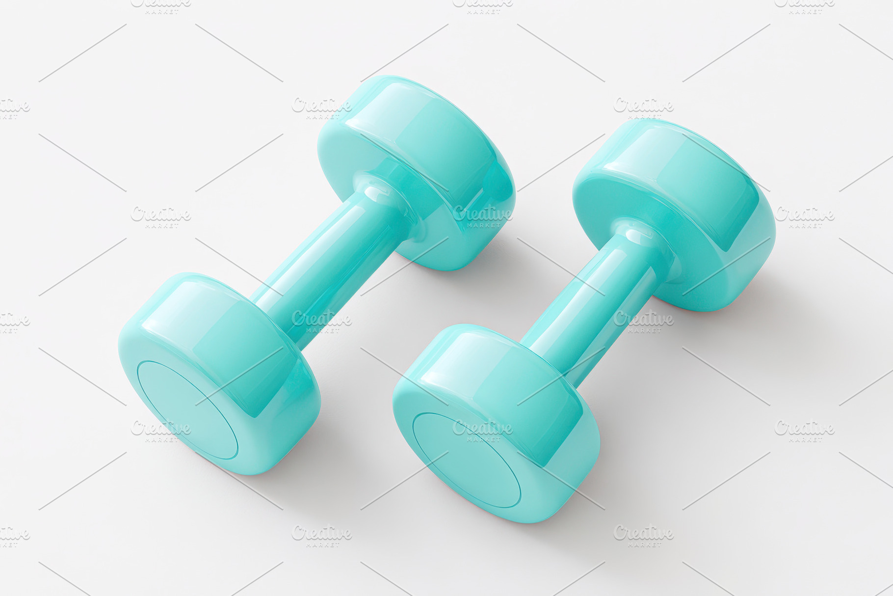 Colorful dumbbells for fitness and exercise, a Beauty & Fashion Photo by AlyaAnd