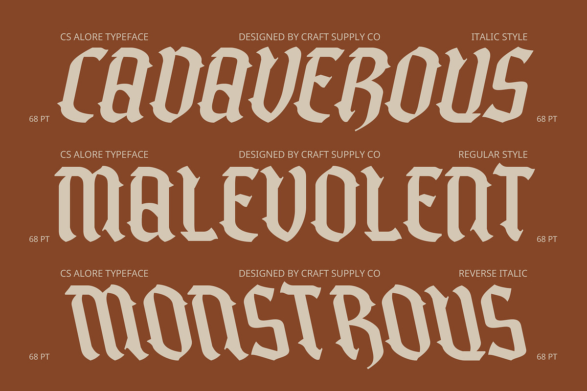 Oktoberfest Font Bundle, a Blackletter Font by Craft Supply Co. (Photo 11 of 11)