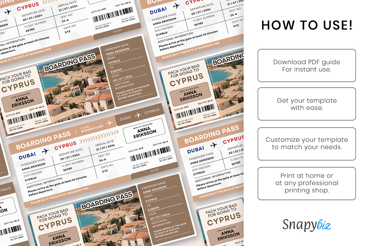 Cyprus Trip Surprise Gift Ticket, a Templates & Theme by Snapybiz (Photo 9 of 10)