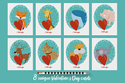 8 Valentine's Day cards with animals, a Card Template by land art (Thumbnail 9 of 9)