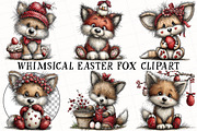 Whimsical Easter Fox Clipart, an Illustration by OK Design (Thumbnail 2 of 6)