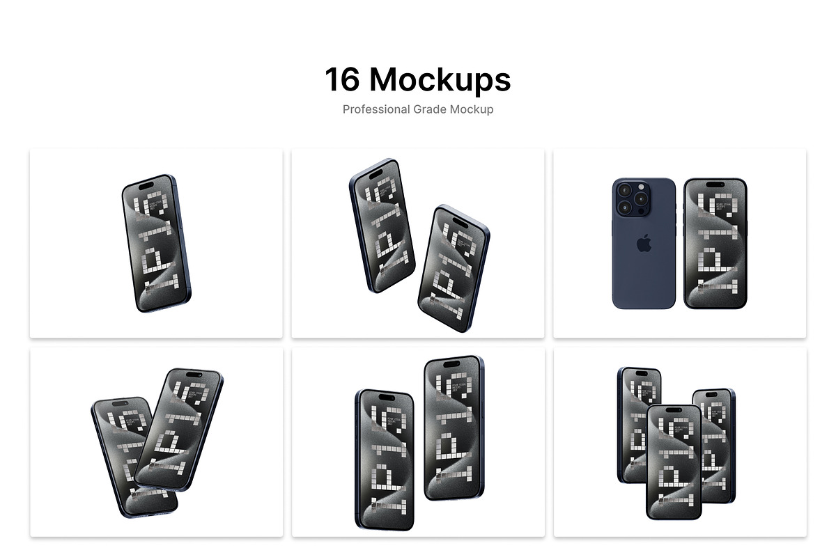 iPhone 15 Pro Mockups 16 PSD, an iPhone Mockup by River Visual (Photo 7 of 8)