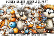 Quirky Easter Animals Clipart, an Illustration by OK Design (Thumbnail 1 of 6)
