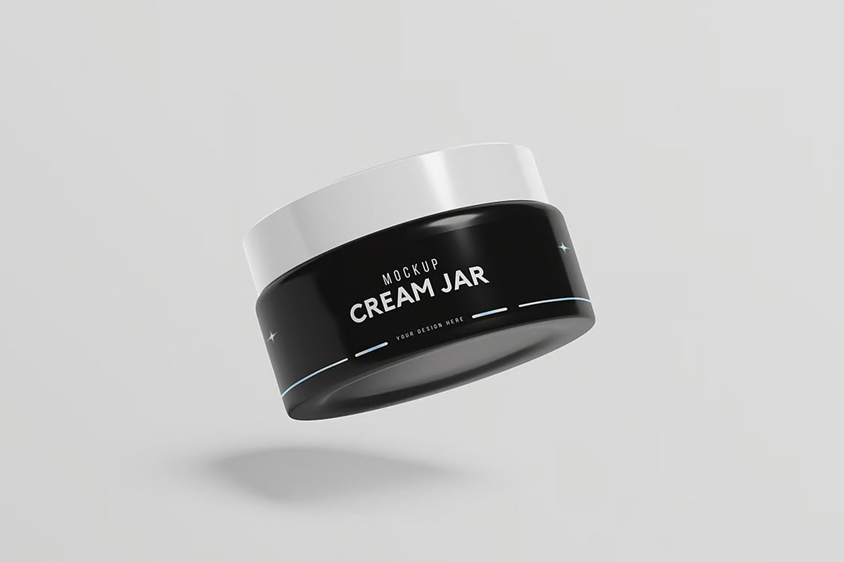 Cream Jar Mockup, a Packaging Mockup by Se٧enStudio (Photo 3 of 4)