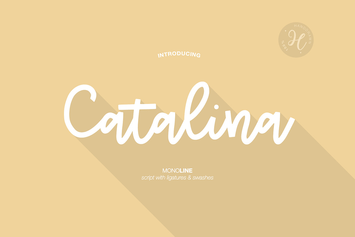 CATALINA MONOLINE, a Handwritten Font by supfonts (Photo 1 of 6)