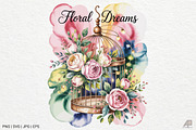 Vintage Floral Birdcage Bundle, an Illustration by Actual Pixel (Thumbnail 3 of 12)