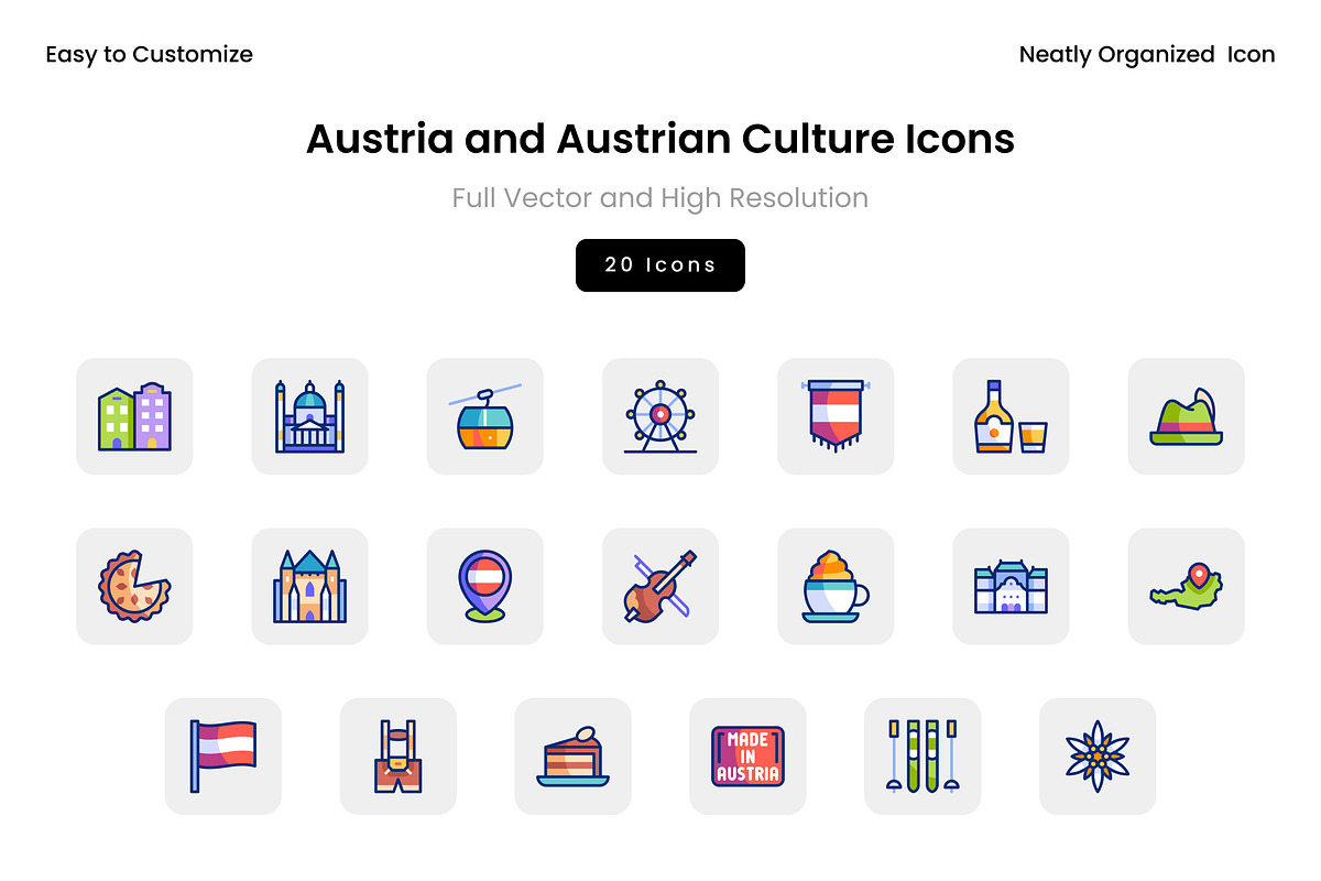 Austria and Austrian Culture Icons, an Icon by Wencory (Photo 2 of 2)
