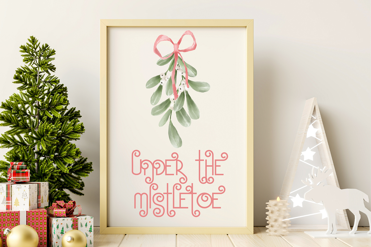 Santa's Beard Curly Christmas Font, a Font by Dancing with Ink (Photo 24 of 30)