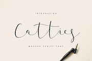 Catties, a Script Font by vuuuds (Thumbnail 1 of 5)