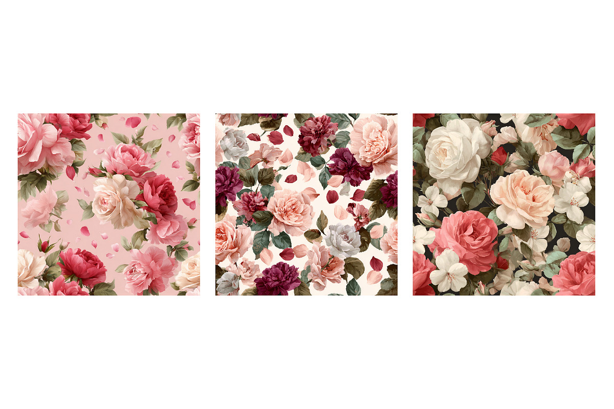 Rose Flowers Background, a Texture Illustration by Dream Creation (Photo 4 of 4)
