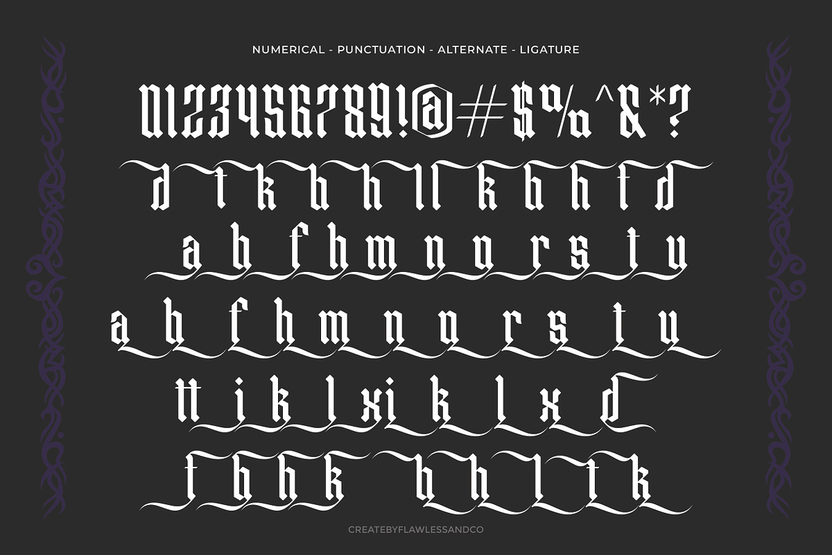 Bellerick - Blackletter Font, a Blackletter Font by Flawless And Co (Photo 9 of 10)