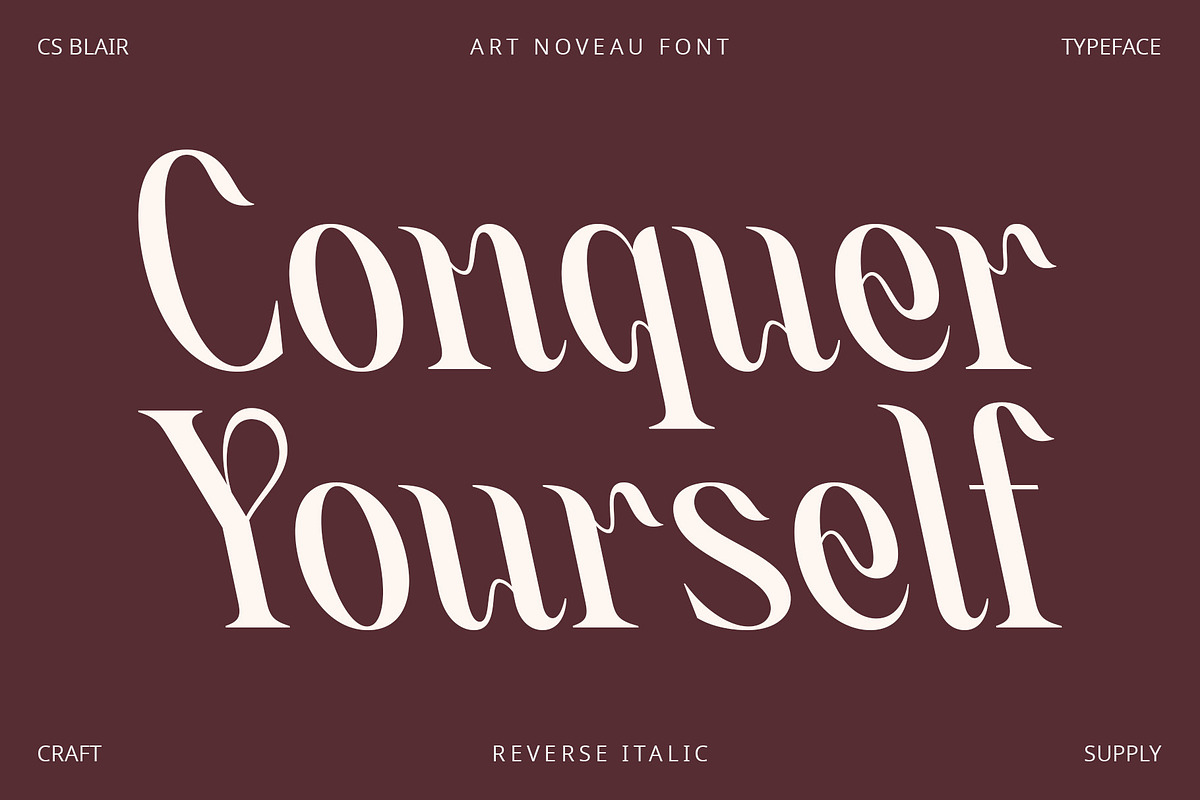 CS Blair – Art Nouveau Font, a Serif Font by Craft Supply Co. (Photo 4 of 8)