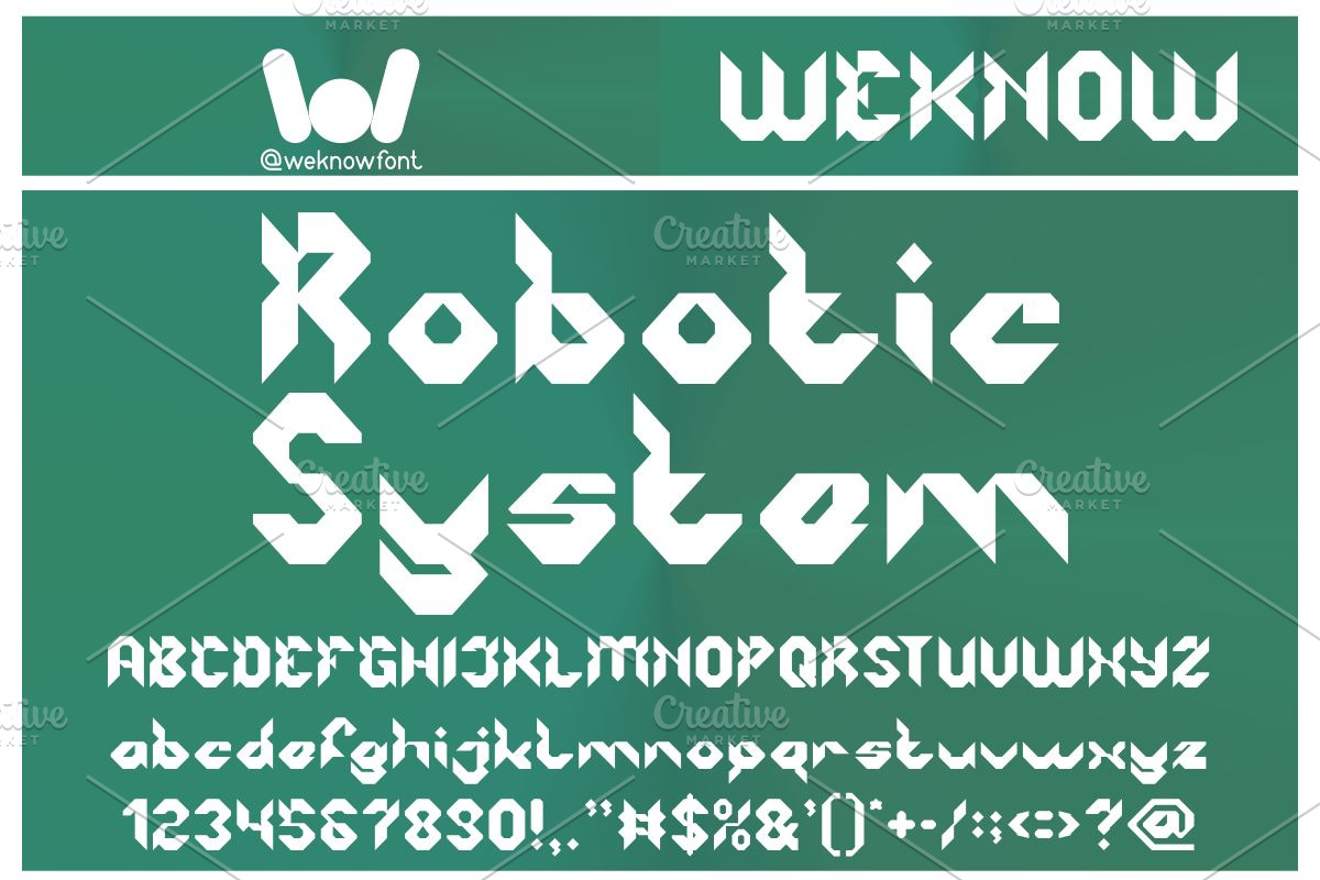 Robotic System font, a Font by weknow (Photo 1 of 8)