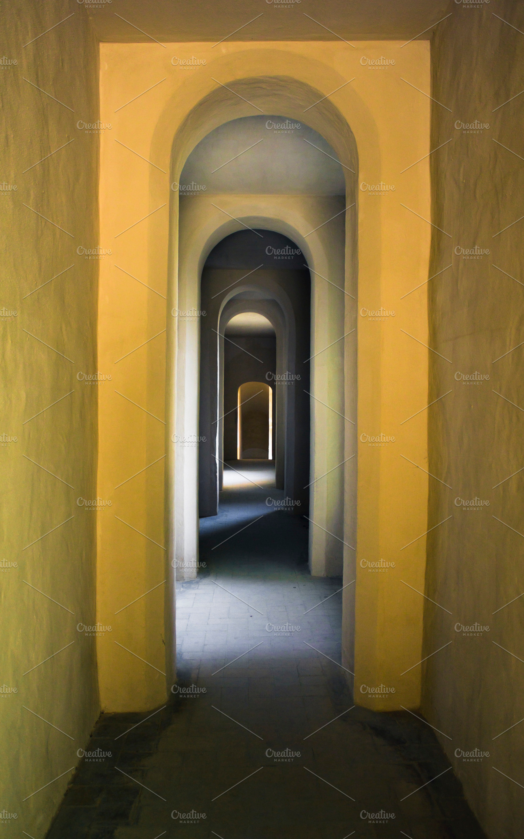 Inside stock photo containing hall and aisle, an Architecture Photo by Geasuha