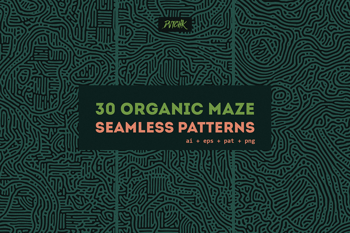 Organic Maze Seamless Patterns, a Pattern Graphic by dvtchk (Photo 4 of 12)
