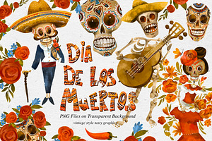 Sugar skull clipart, Cinco de Mayo