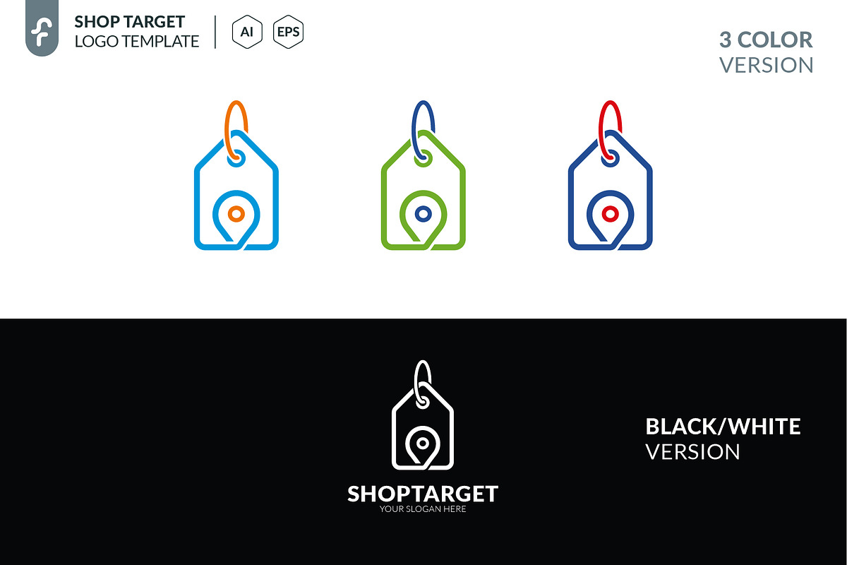 Shop Target Logo, a Branding & Logo Template by ft.studio