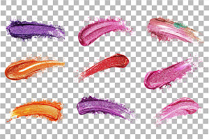 Colorful Glitter Brush Strokes