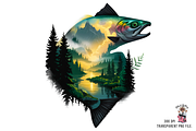 Salmon Forest PNG Bundle, a Graphic by Rina Akther (Thumbnail 4 of 11)