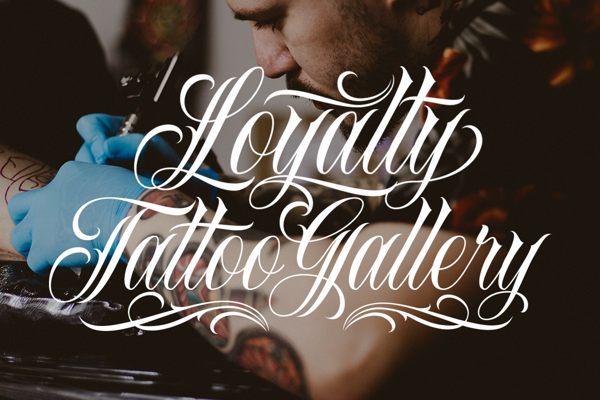 Loyalty - Bold Street Tattoo Script, a Script Font by Muntab_Art (Photo 2 of 8)