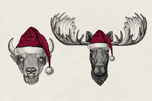 CHRISTMAS Animals Prints Collection