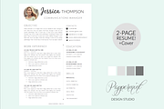 Resume Template + Cover Letter WORD, a Resume Template by PAPPERMINT RESUME STUDIO (Thumbnail 1 of 5)
