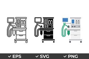 Anesthesia Machine Medical Vector, an Object Graphic by Artonix