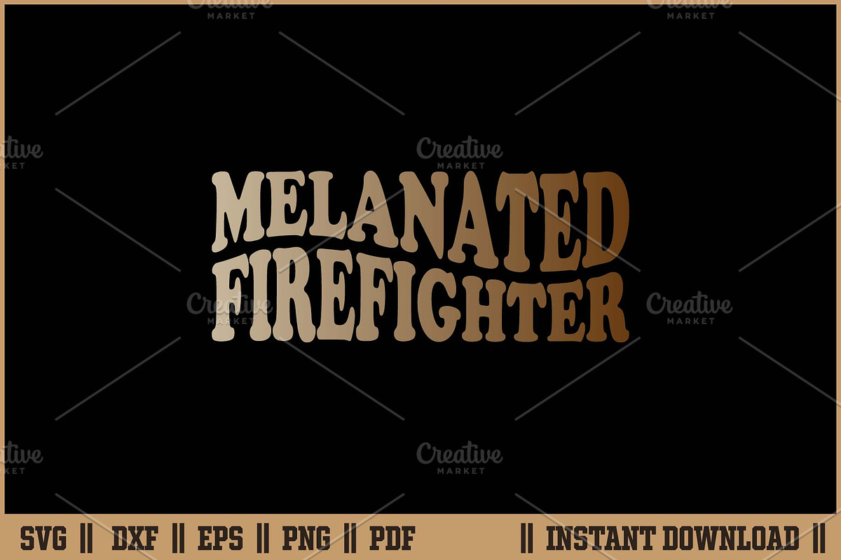 Black Melanated Firefighter SVG, an Illustration by Handy Arts Studio (Photo 1 of 3)