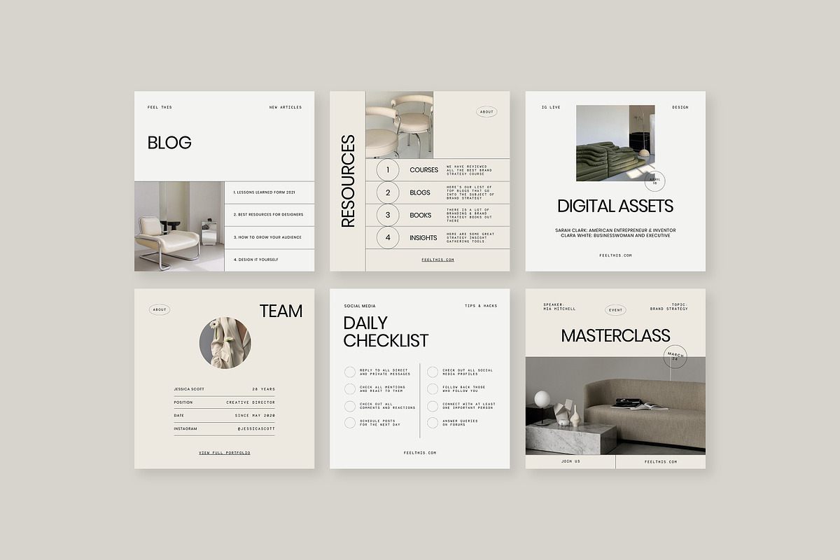 Amour Social Media Pack Canva PS, a Social Media Template by Feel This (Photo 7 of 22)