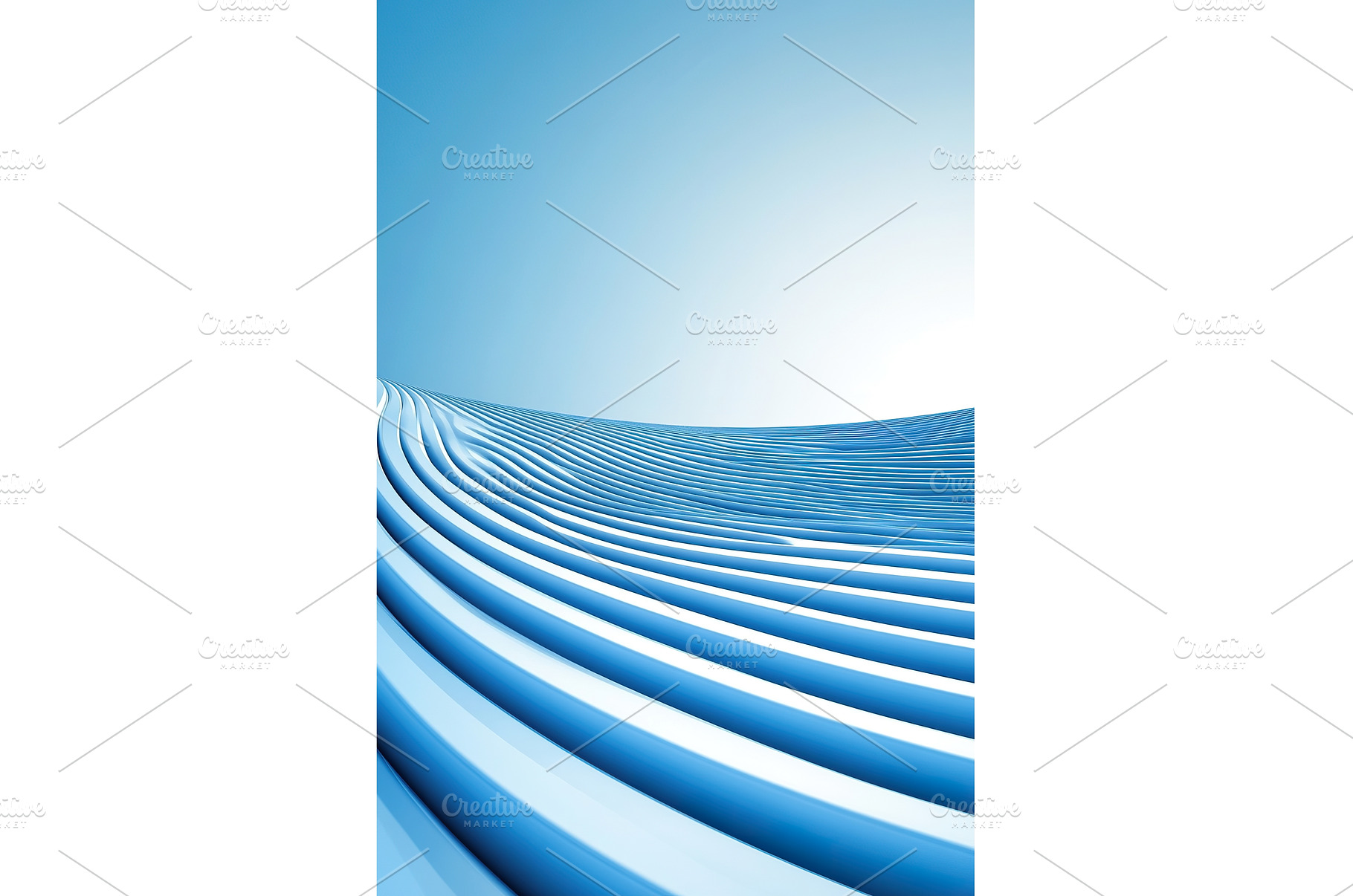 Abstract Light Blue Wave Pattern, an Abstract Photo by Lermont51