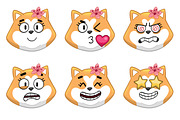 Akita Emoji Set, an Animal Illustration by Cartoon Shop (Thumbnail 8 of 10)