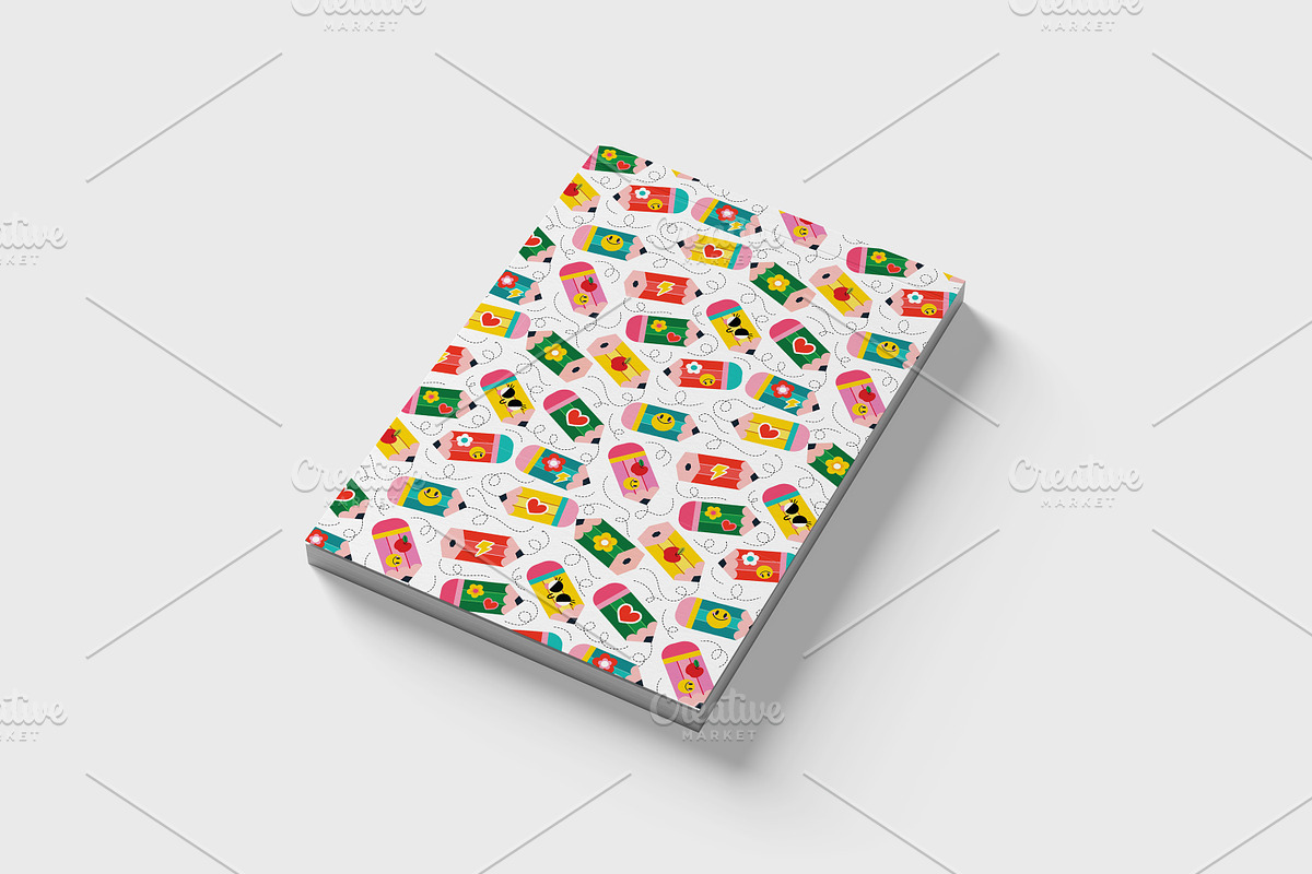 Colorful Pencil Seamless Pattern, a Pattern Graphic by MISS CHATZ (Photo 4 of 5)